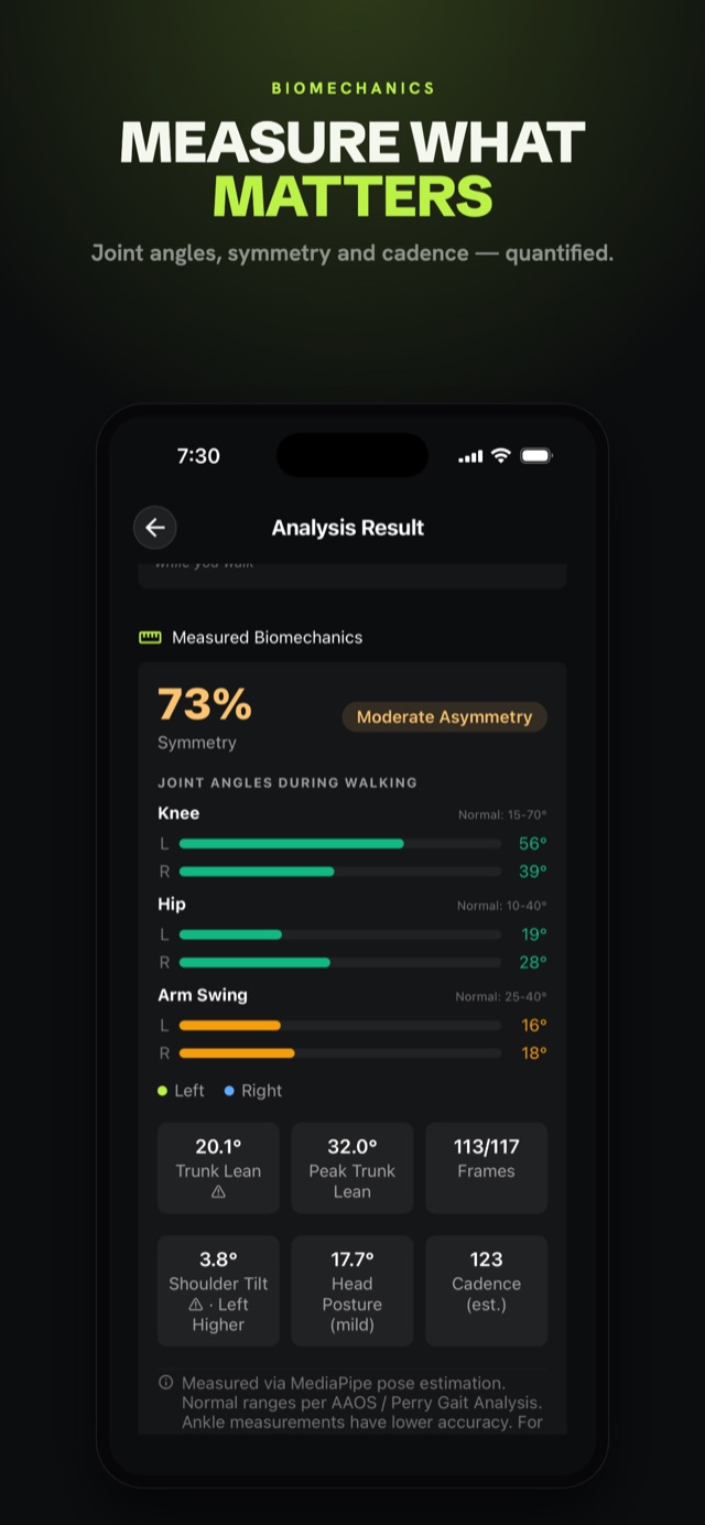 Gait biomechanics breakdown